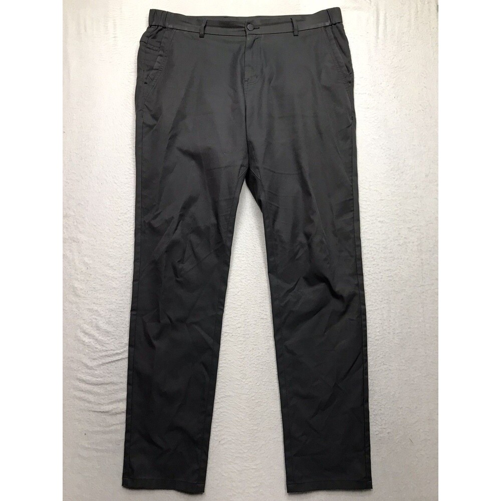 JACK ARCHER Jetsetter Pants Men 36x32 Gray Stretch Tech Poly Golf Chino
